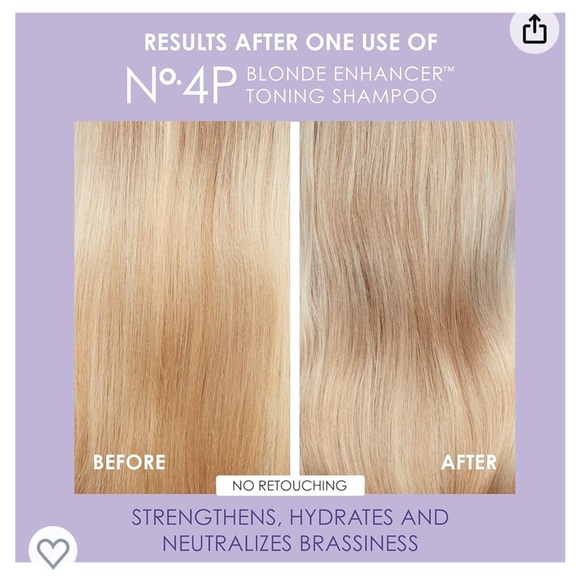 New sealed- olaplex n.4P blonde enhancer toning shampoo 8.5 oz. - Picture 3 of 5
